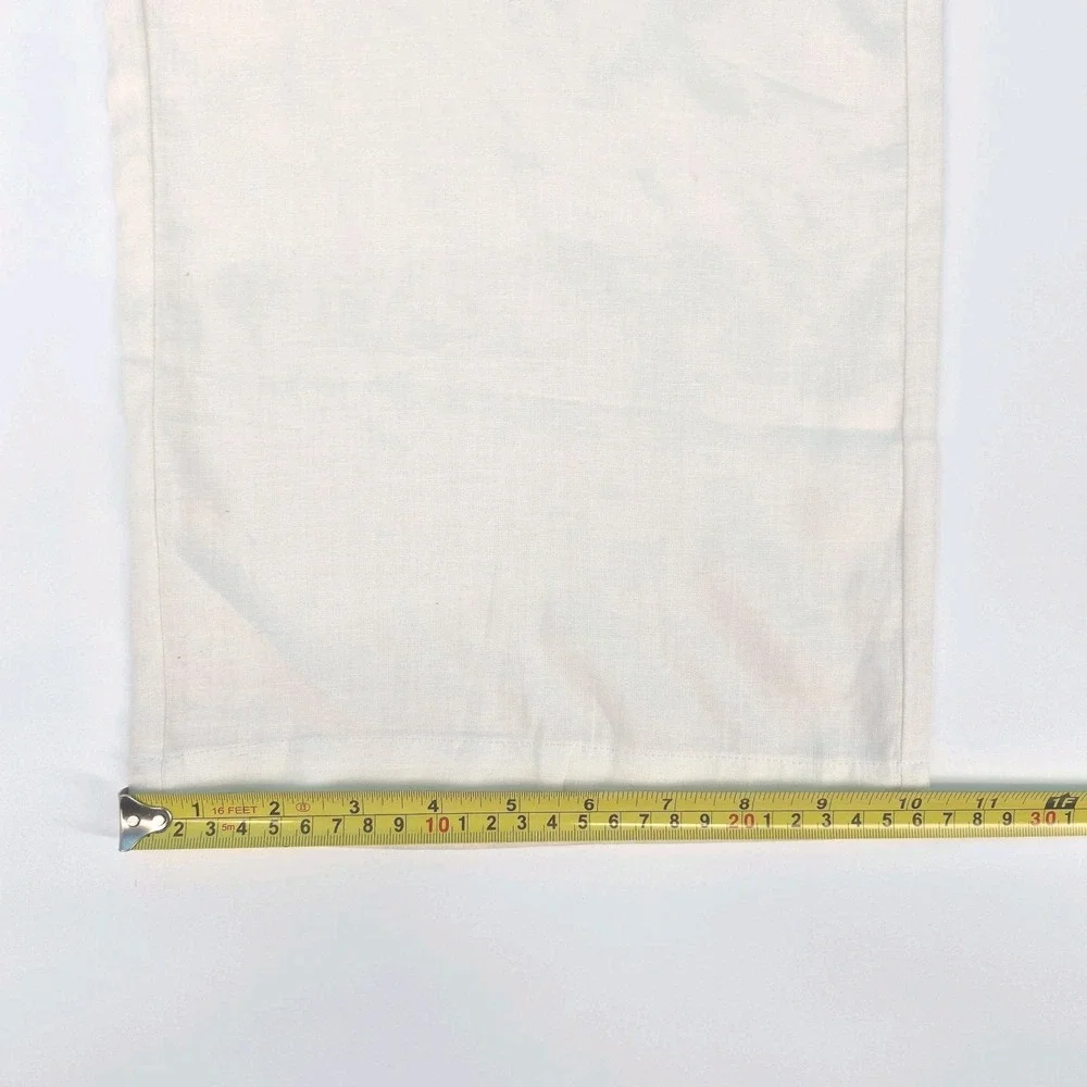 NWT Perry Ellis Men's Linen Drawstring Pants White Regular Fit Beach Casual‎ M